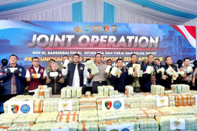 Tim Gabungan Ungkap Penyelundupan 1,16 Ton Narkoba di Selat Malaka