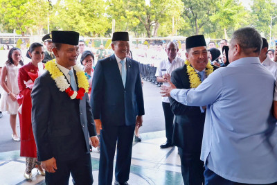 Wamenhan RI Disambut Hangat Keluarga Besar Kemhan